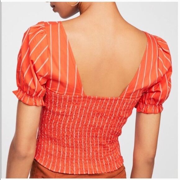 NWOT-FREE People Crop Rose Garden Top - Picture 3 of 7